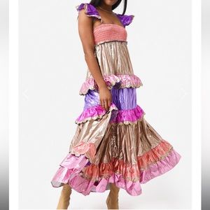 Celia b metallic ladimar midi dress brand new never worn NWT!!